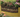 A raised garden bed filled with layered soil and mulch, supporting blooming flowers in an outdoor garden setting.