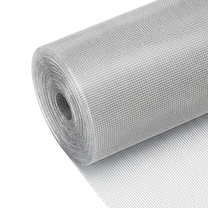 Silver 1/4 inch galvanized hardware cloth shown as a tightly wound mesh roll
