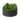 Black 24" round galvanized raised garden bed filled with vibrant plants and flowers