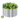 Land Guard 10-pack 4 ft diameter round raised garden beds, 36 inches tall, Starlight Silver