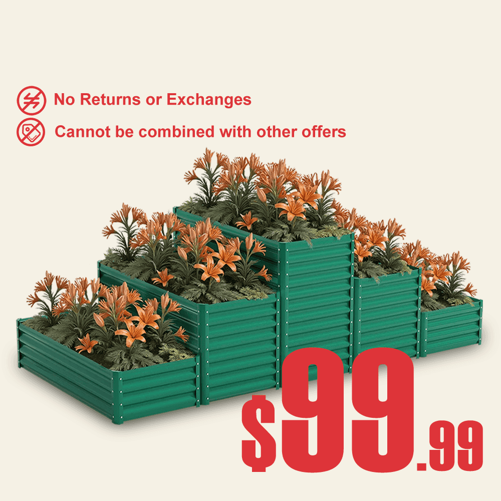 36'' Tall Tiered Galvanized Raised Garden Bed