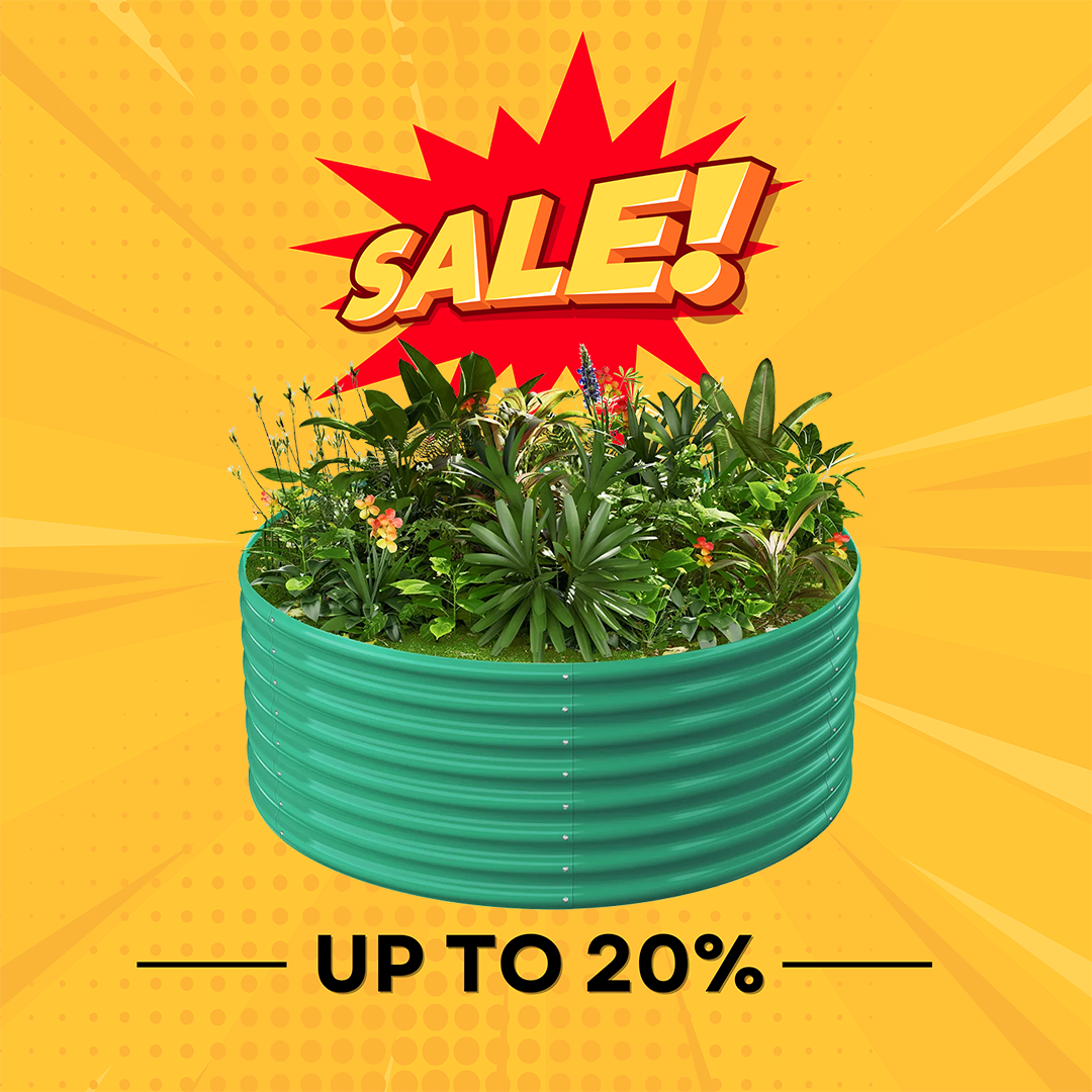 24" Tall Round 4x4x2ft Galvanized Raised Garden Bed