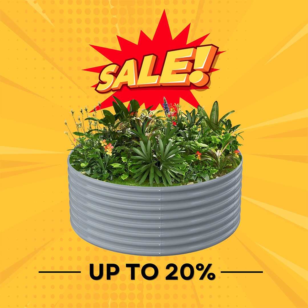 24" Tall Round 4x4x2ft Galvanized Raised Garden Bed