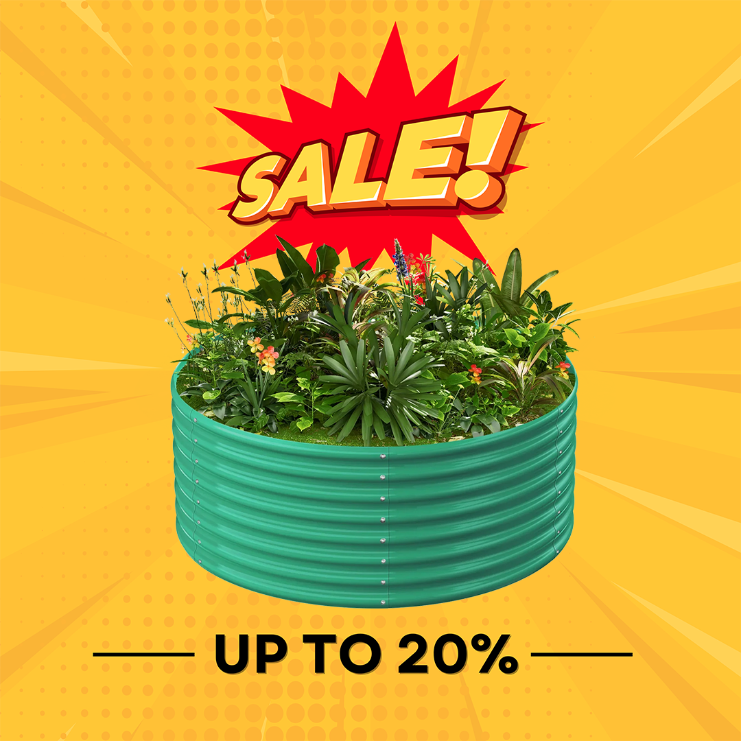 24" Tall Round 3x3x2ft Galvanized Raised Garden Bed