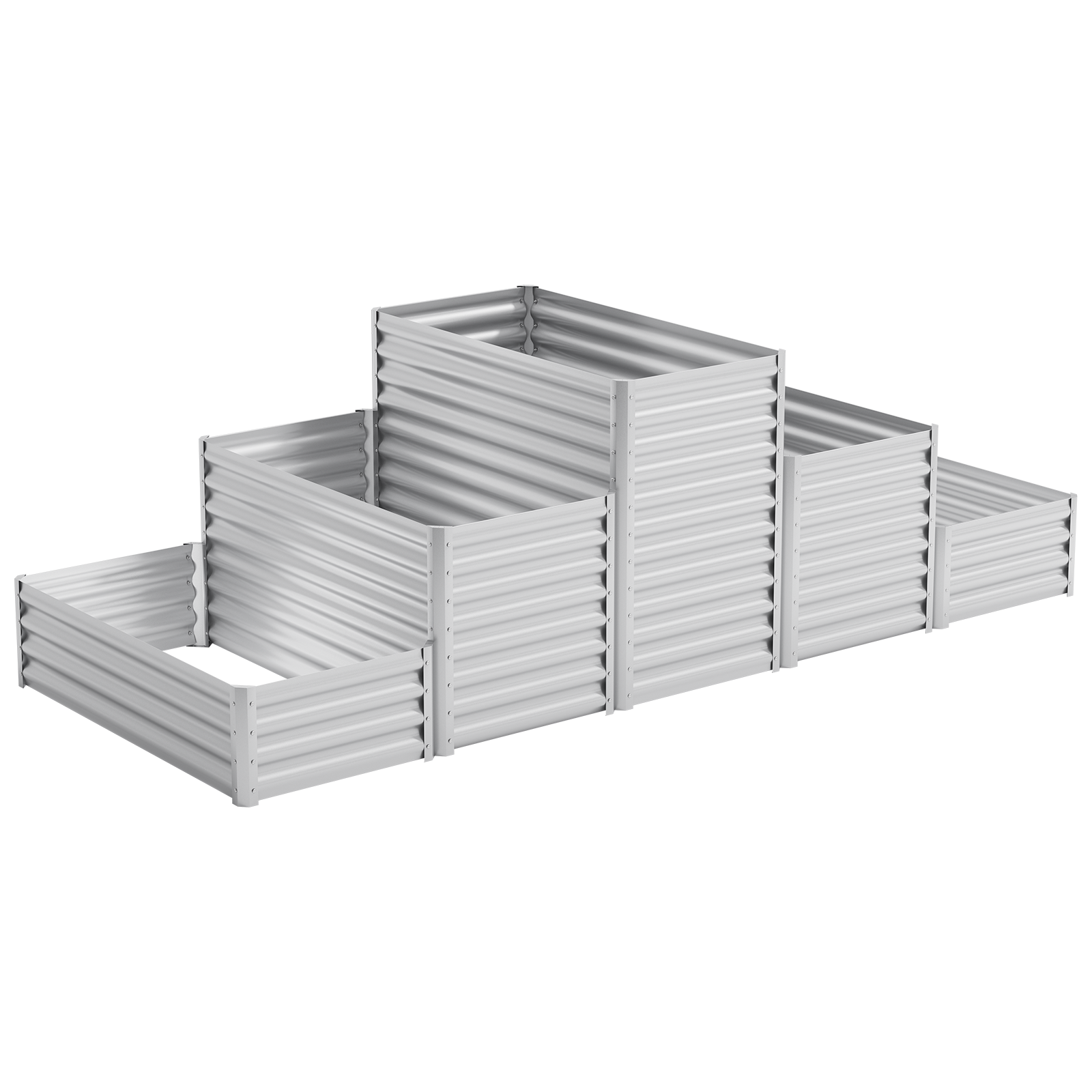 36'' Tall Tiered Galvanized Raised Garden Bed