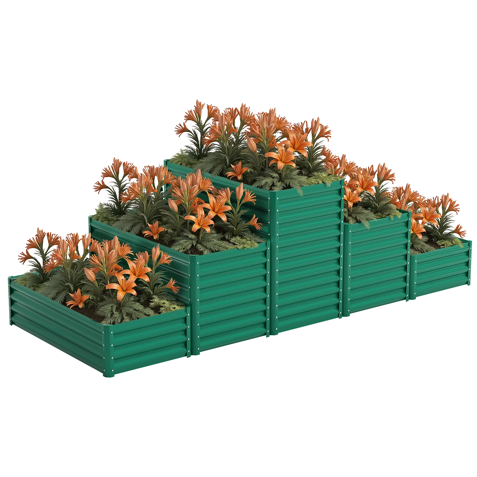 36'' Tall Tiered Galvanized Raised Garden Bed