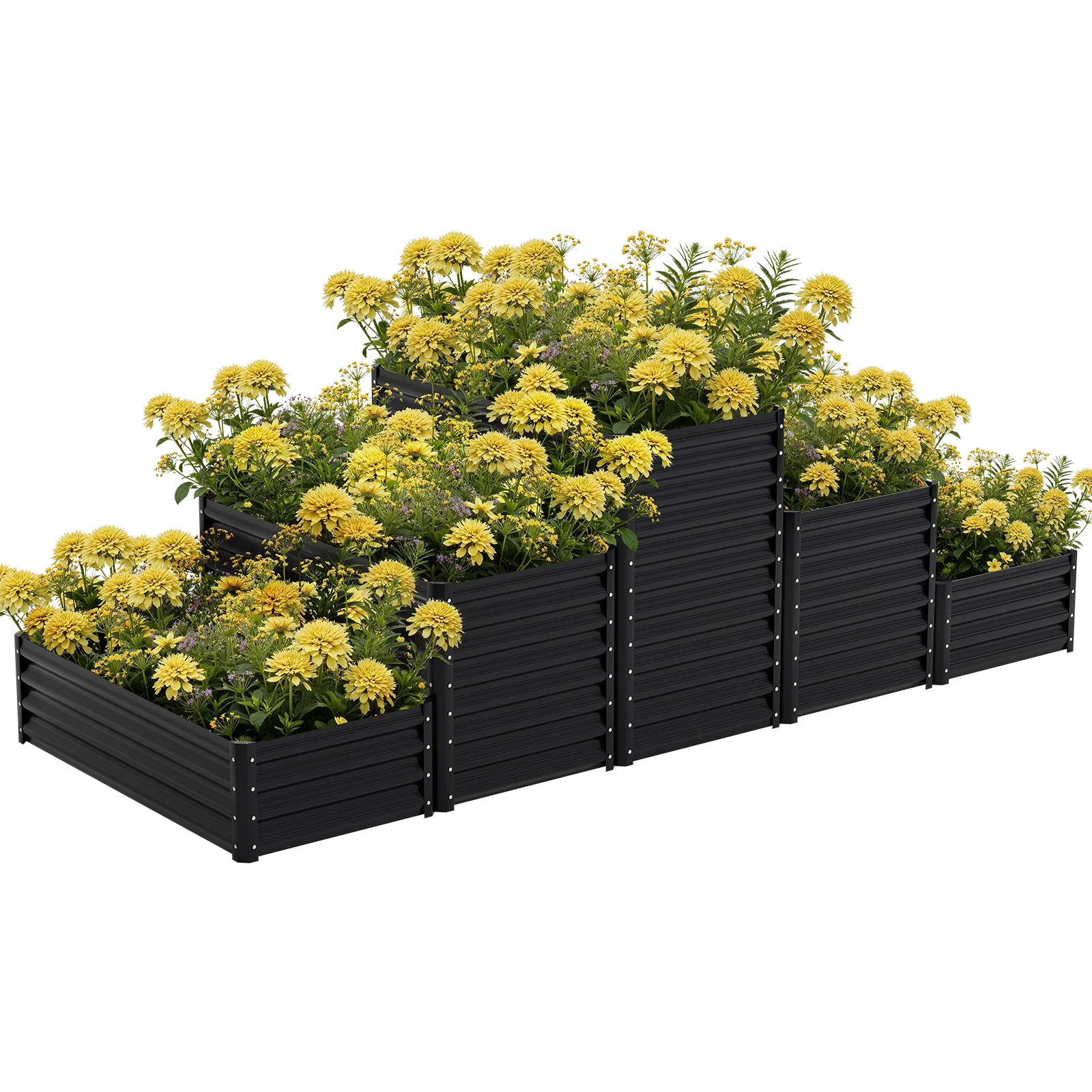36'' Tall Tiered Galvanized Raised Garden Bed