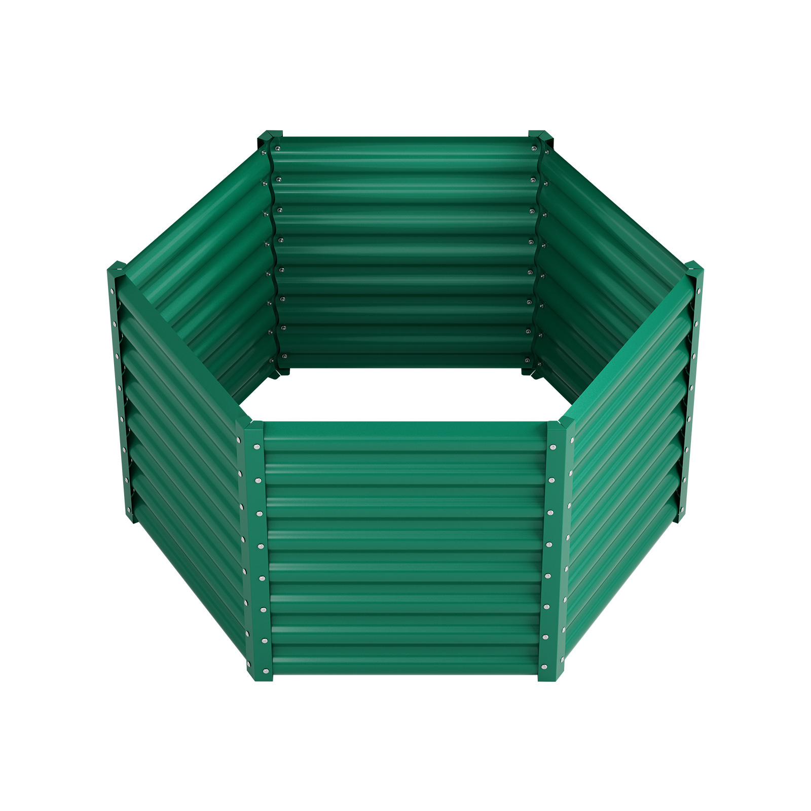 24'' Tall Hexagon 4.5x4.5x2ft Galvanized Raised Garden Beds-Side length 2.2ft