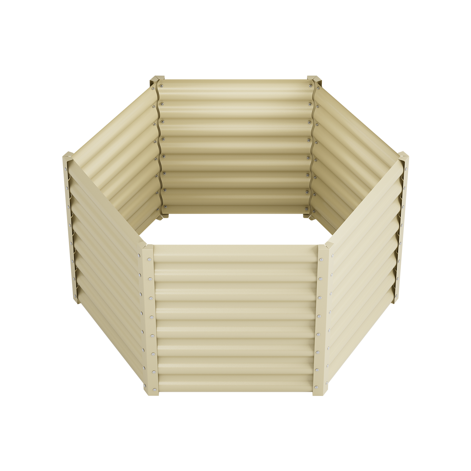 24'' Tall Hexagon 4.5x4.5x2ft Galvanized Raised Garden Beds-Side length 2.2ft