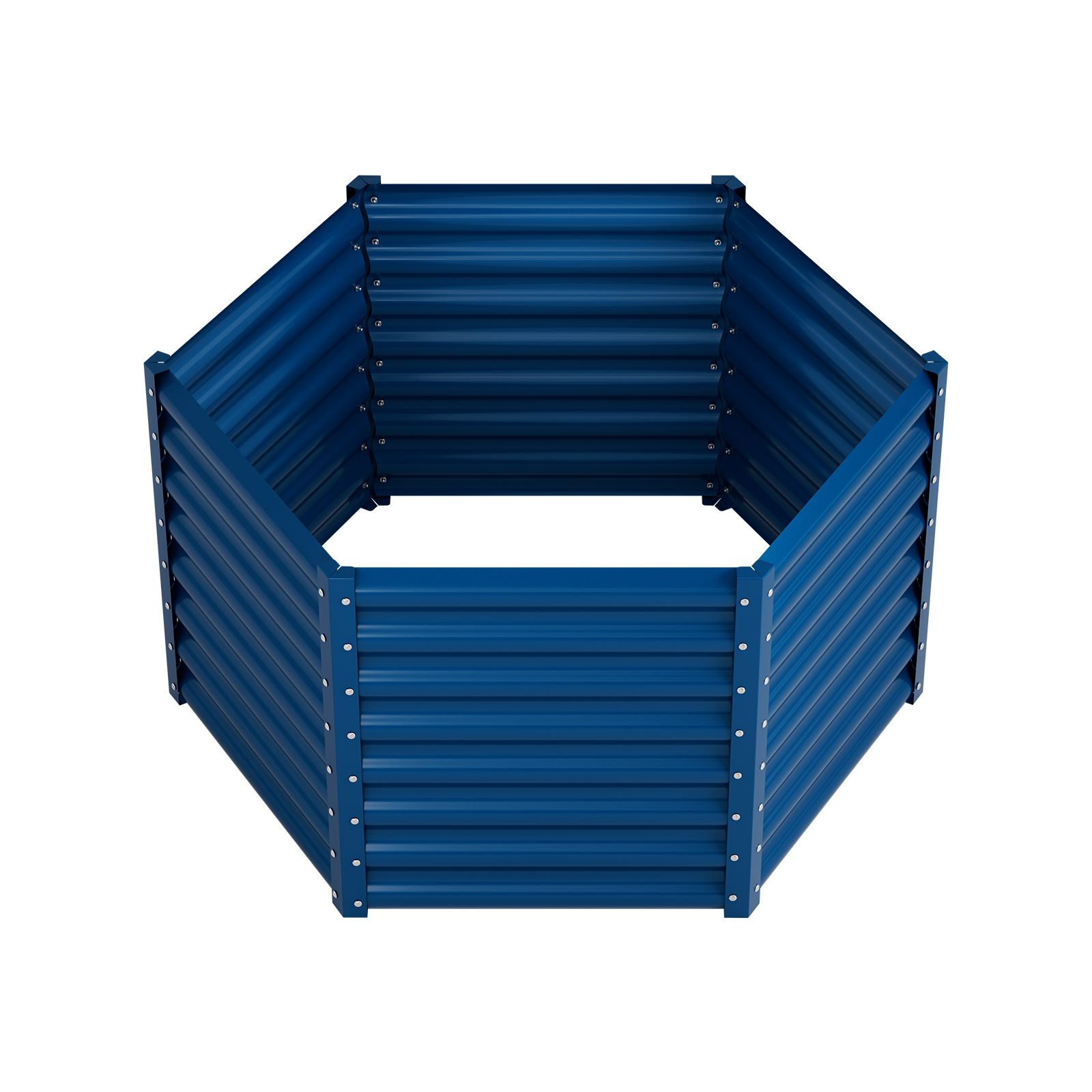 24'' Tall Hexagon 4.5x4.5x2ft Galvanized Raised Garden Beds-Side length 2.2ft