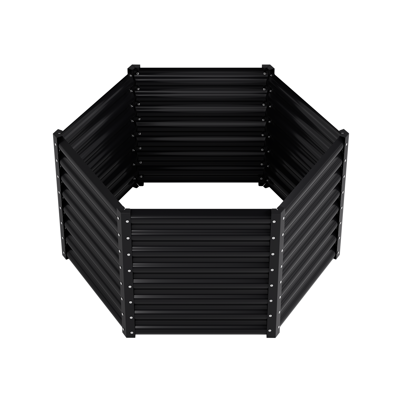 24'' Tall Hexagon 4.5x4.5x2ft Galvanized Raised Garden Beds-Side length 2.2ft
