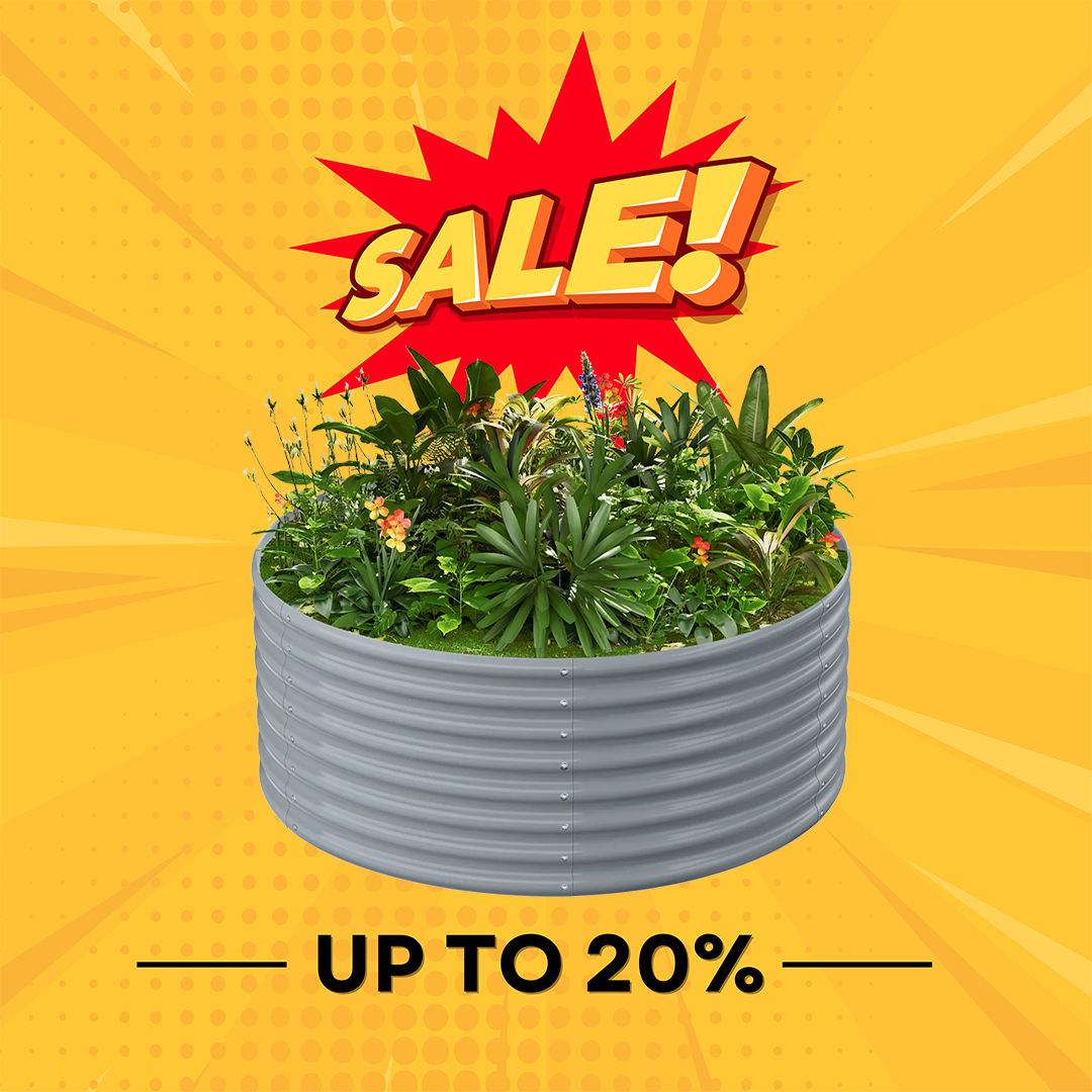 24" Tall Round 3x3x2ft Galvanized Raised Garden Bed