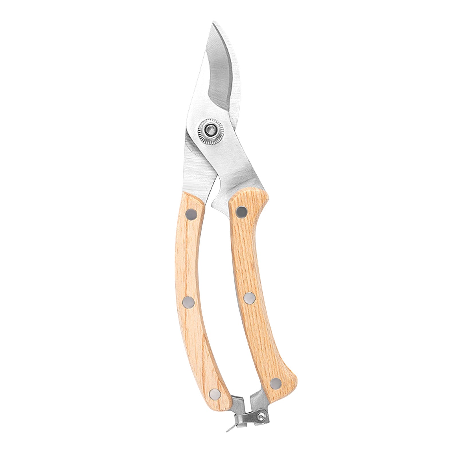 Landguardgarden 7.5-Inch Gardening Wooden Handle Pruning Shears