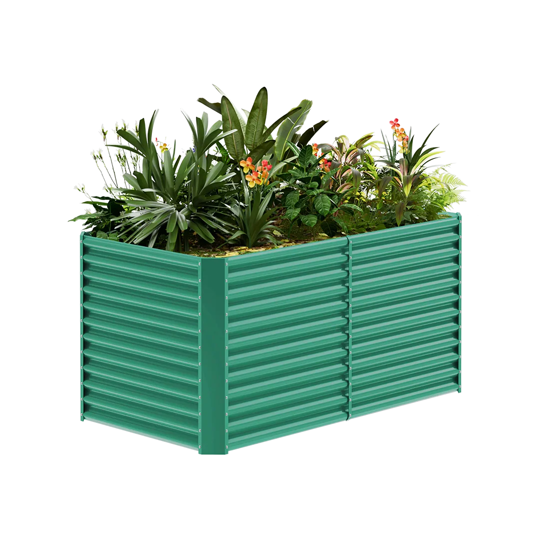 36" Tall Rectangular 6x3x3ft Galvanized Raised Garden Bed