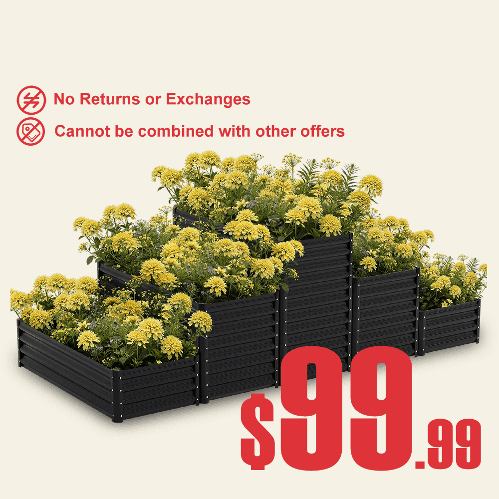 36'' Tall Tiered Galvanized Raised Garden Bed