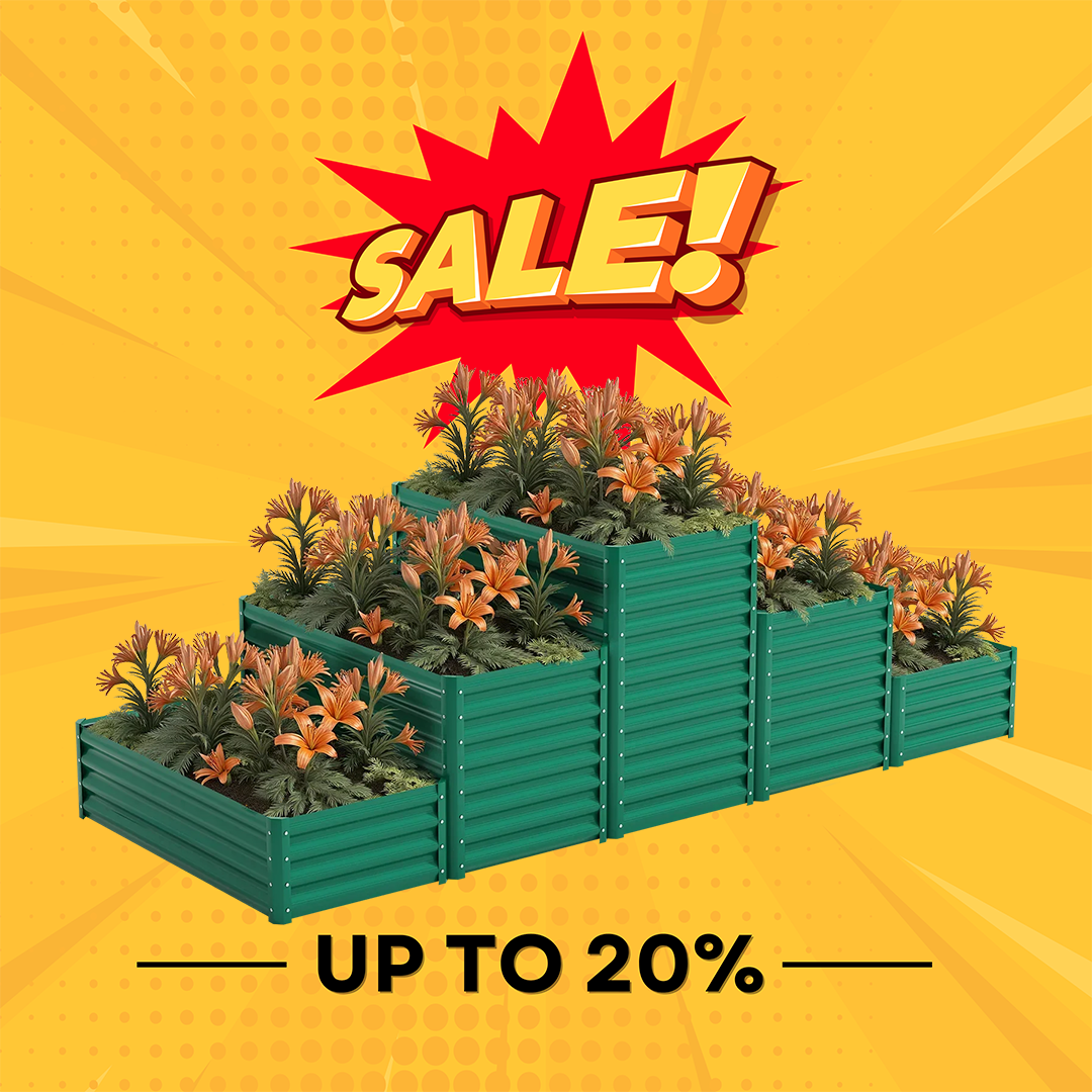 36'' Tall Tiered Galvanized Raised Garden Bed