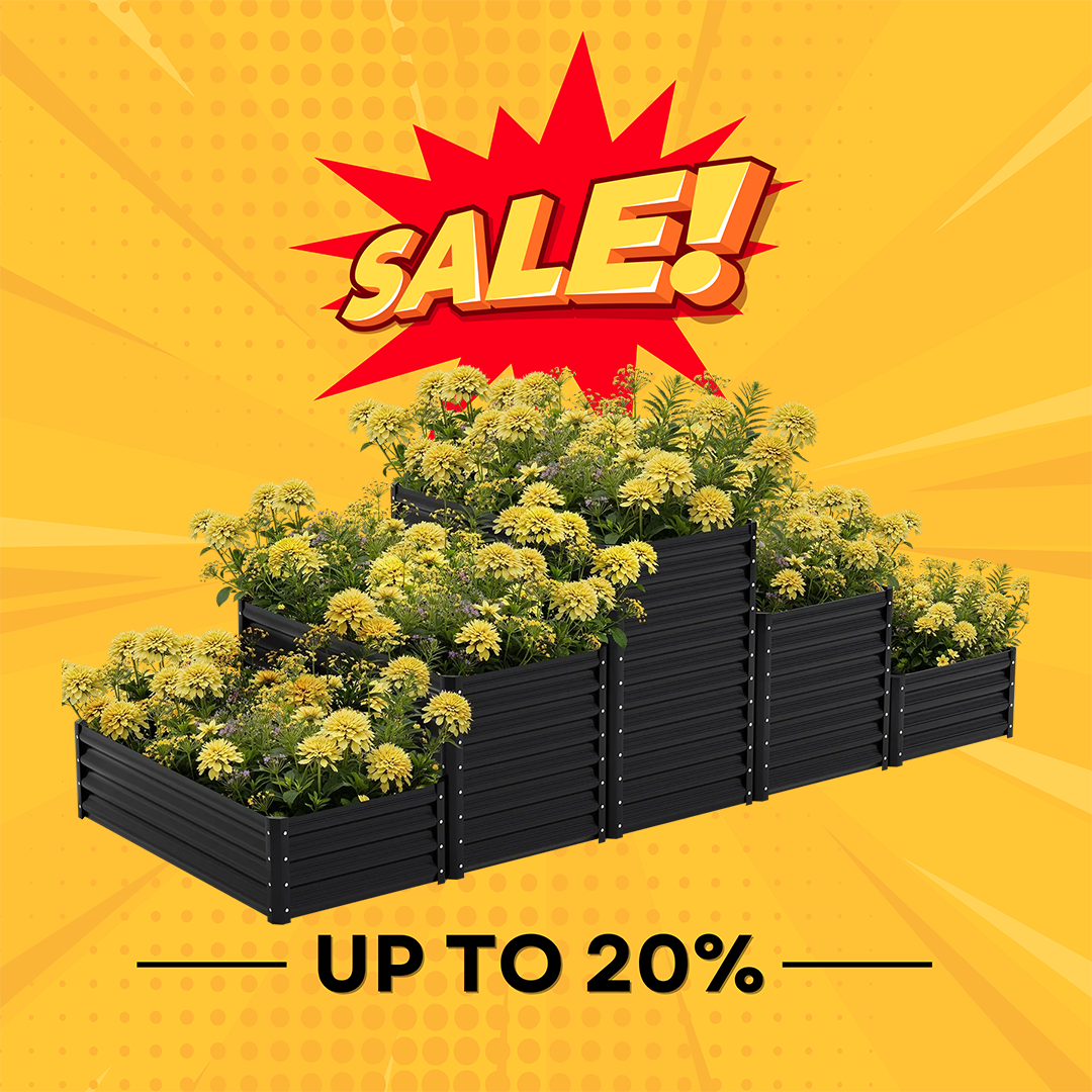 36'' Tall Tiered Galvanized Raised Garden Bed