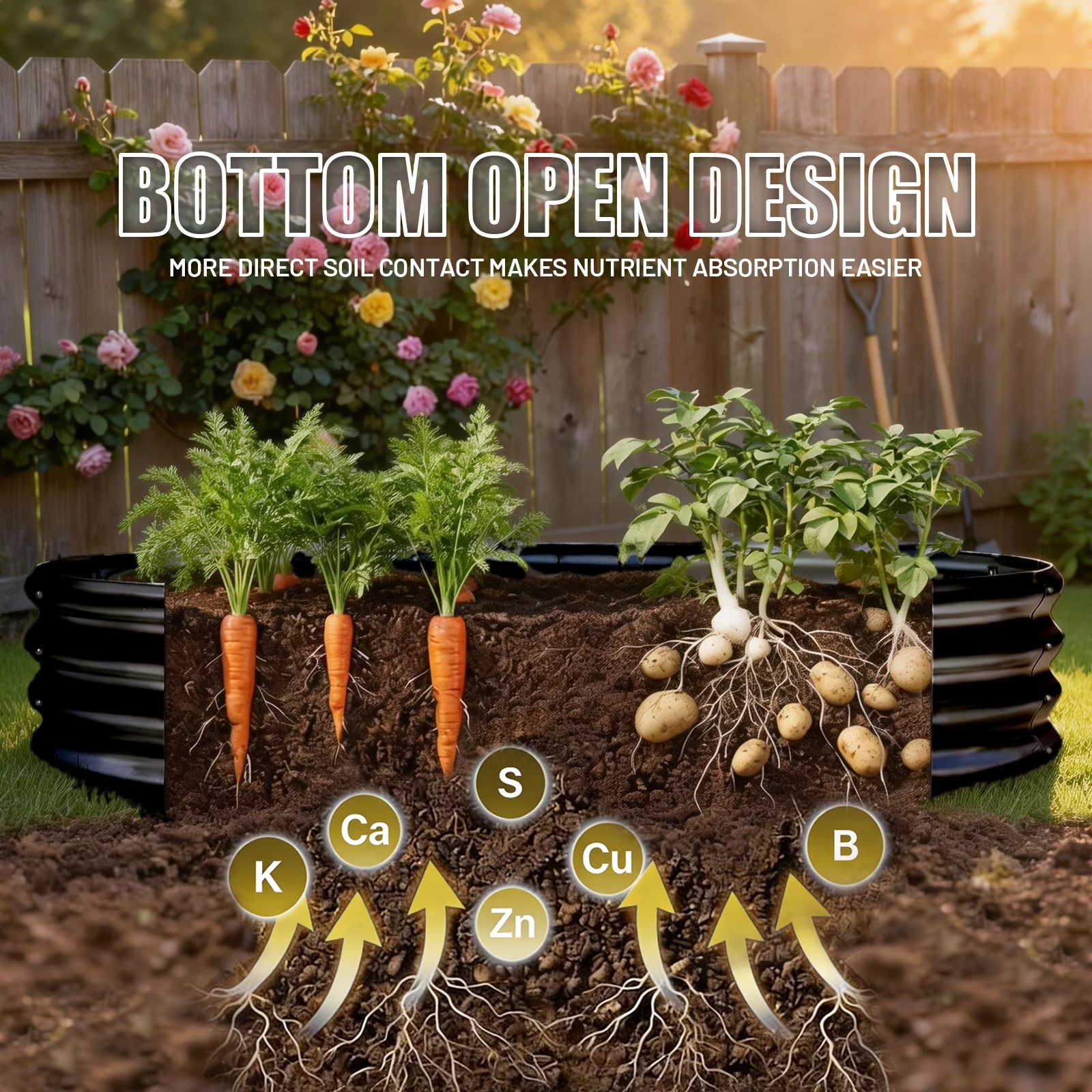 3-Pack 8×4×1 ft Raised Garden Bed，Outdoor Galvanized Planter Boxes, Oval Large Metal Raised Garden Beds for Vegetables (Nardo Grey)