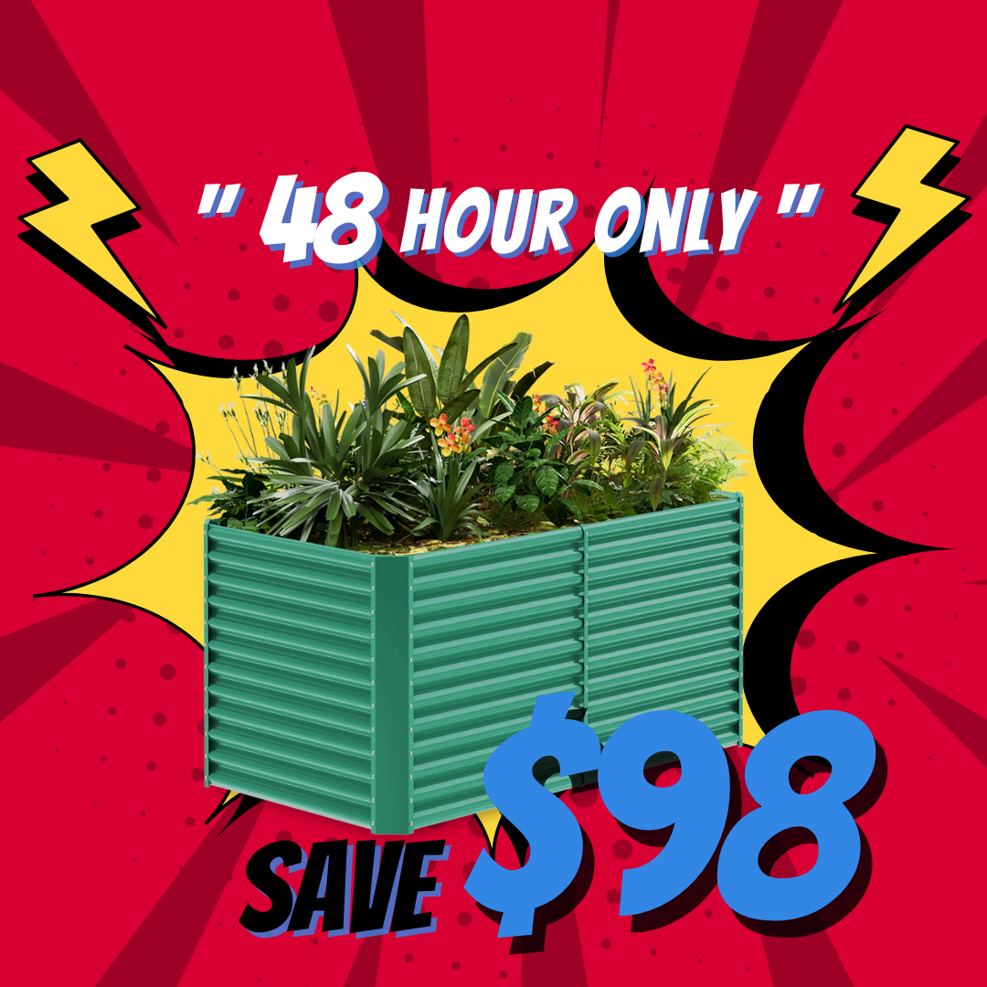 36" Tall 6x3ft Galvanized Raised Garden Bed