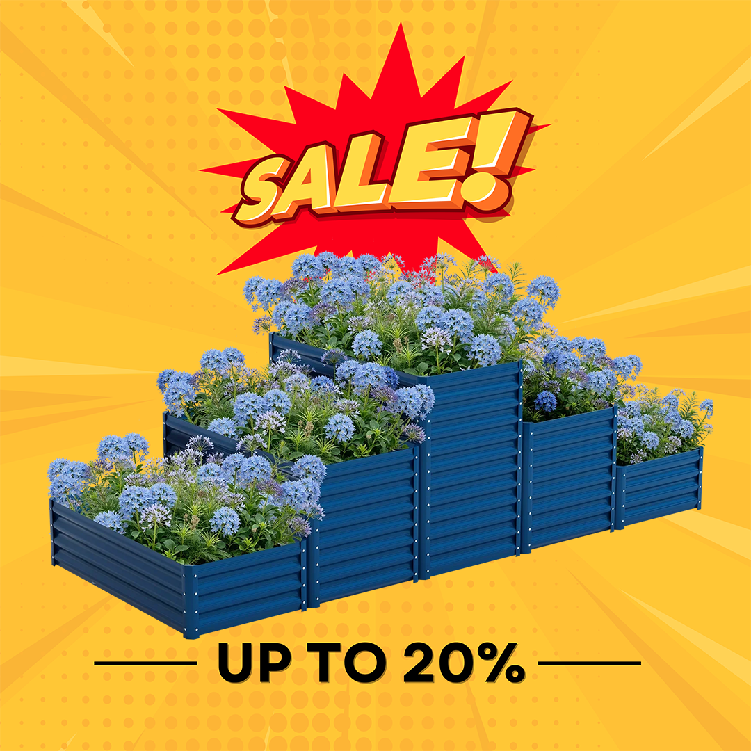 36'' Tall Tiered Galvanized Raised Garden Bed