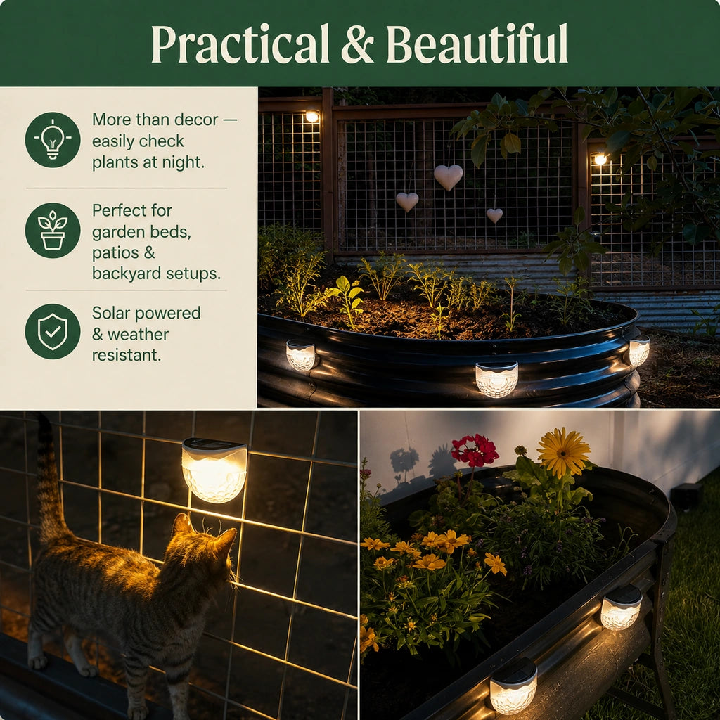 Solar Garden Light – Magnetic Mount, Waterproof, 5-8Hr Runtime