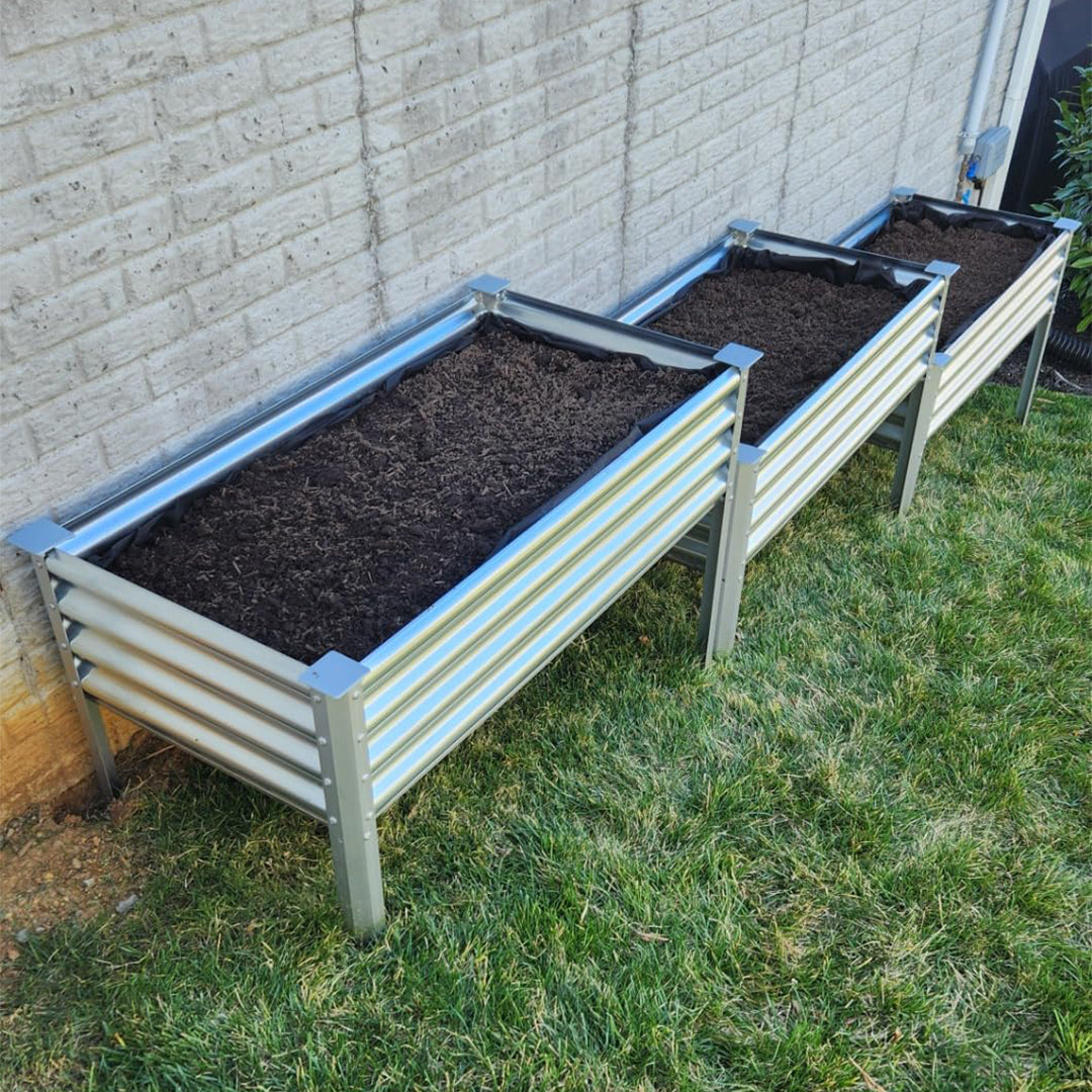 4-Pack 4x2x2.7ft Oval Galvanized Raised Garden Bed with Legs