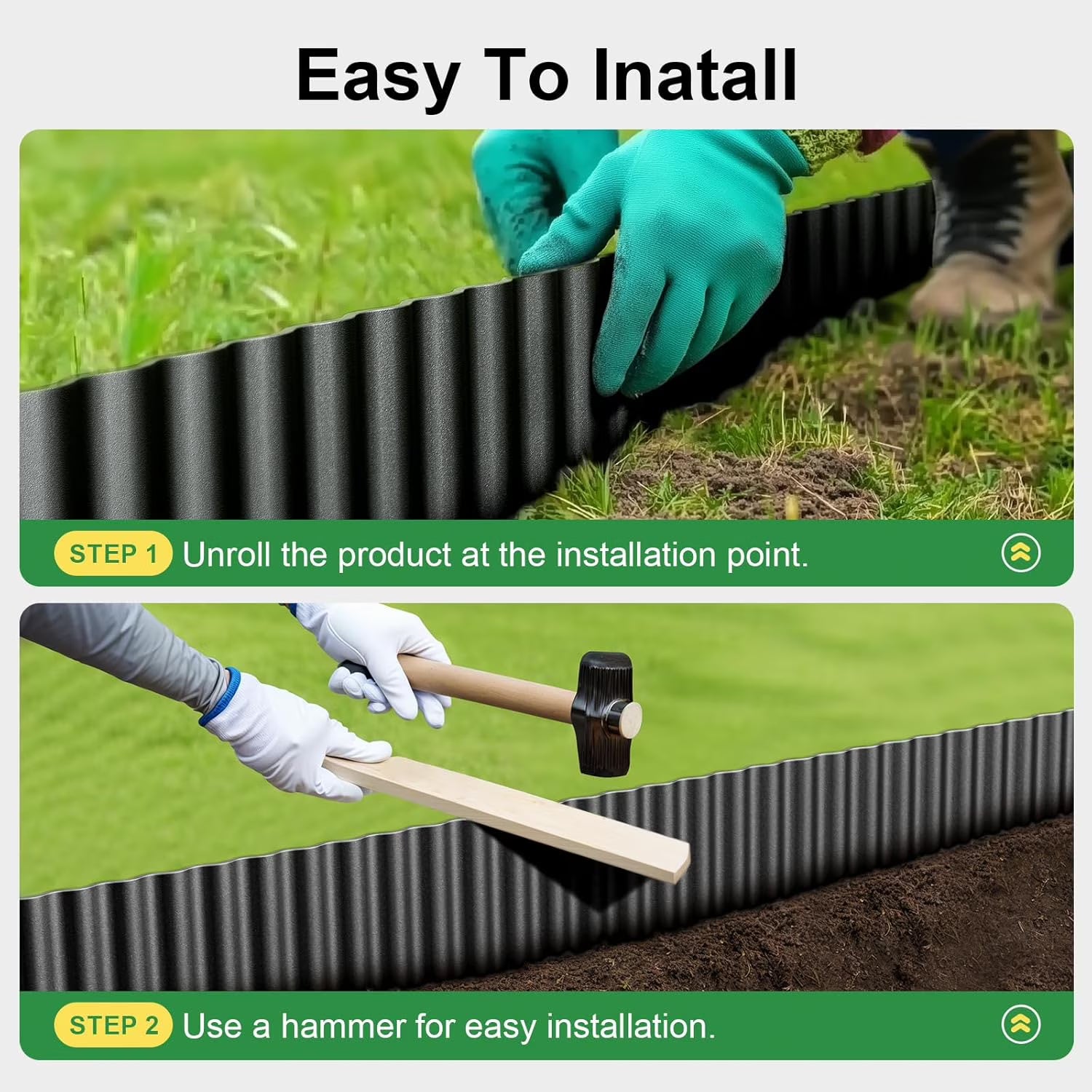Corrugated Garden Edging Border, 10