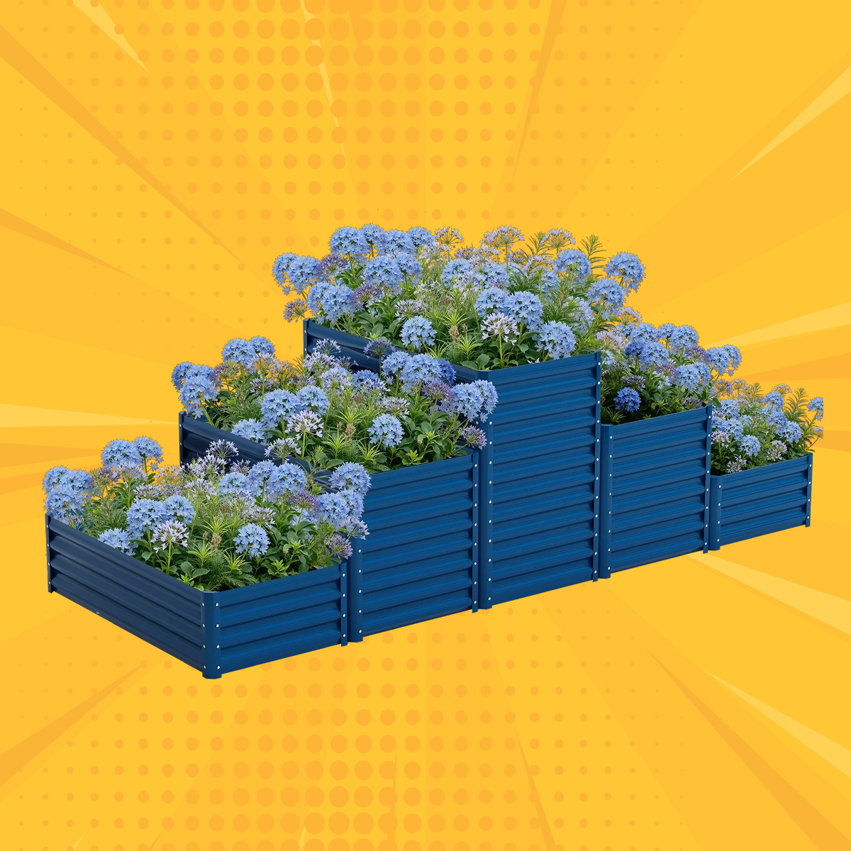 36'' Tall Tiered Galvanized Raised Garden Bed