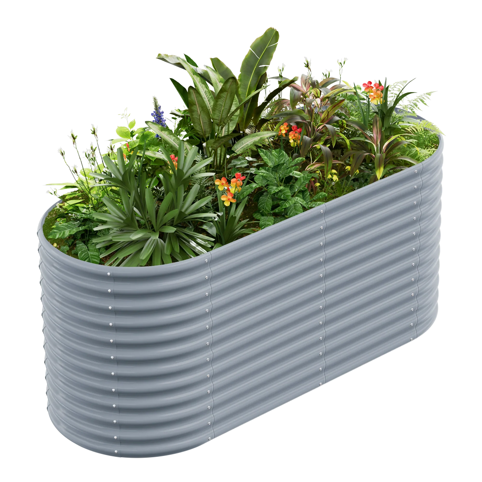 oval garden beds