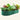 12" tall oval 8x4x1ft galvanized raised garden bed with lush plants, featuring colorful foliage and green plants.