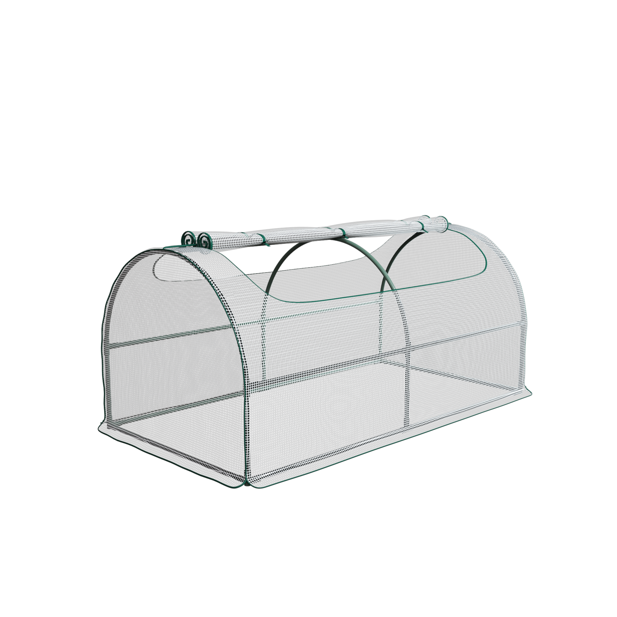 12" Tall Greenhouse for Oval Galvanized Raised Garden Bed