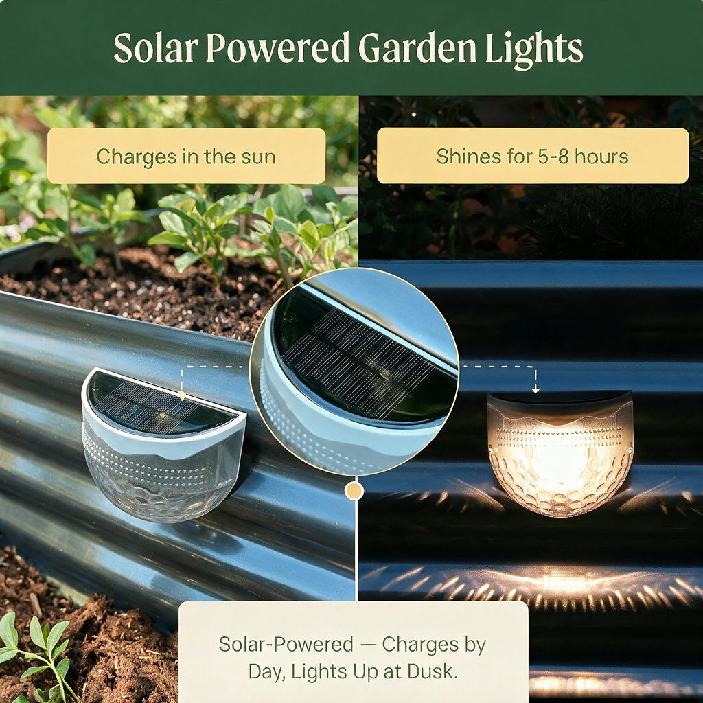 Solar Garden Light – Magnetic Mount, Waterproof, 5-8Hr Runtime