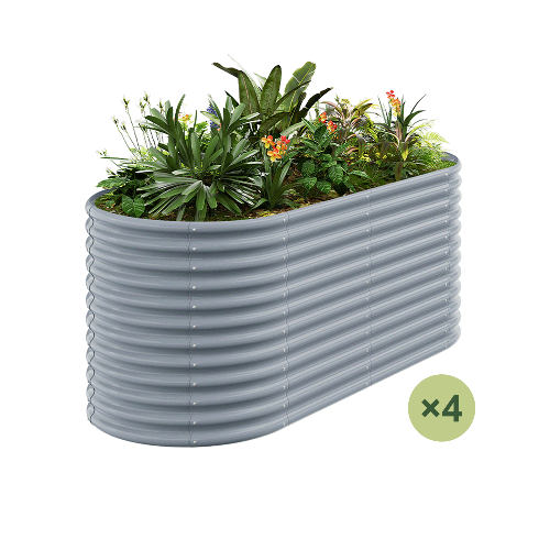 Oval Galvanized Raised Garden Bed
