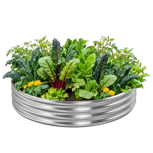 12" Tall x 48" Diameter Round Metal Raised Garden Bed
