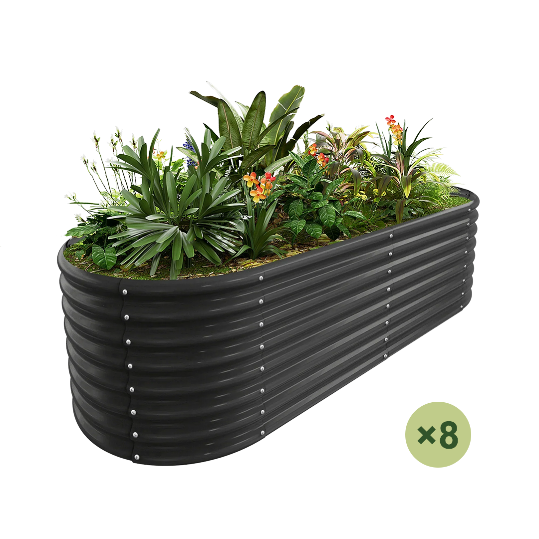 8-pack of galvanized raised garden beds, 24